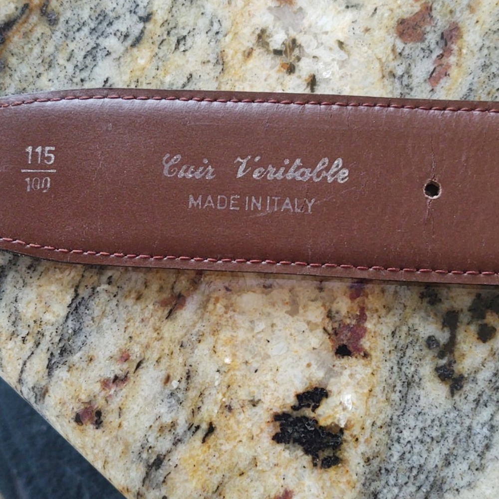 LEATHER travel belt with inner zipper, from the 80s - Picture 3 of 12